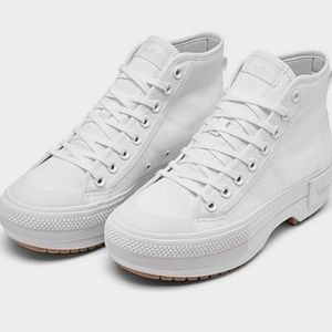 Adidas Nizza Trek platform sneaker.  White.   NEW 10M